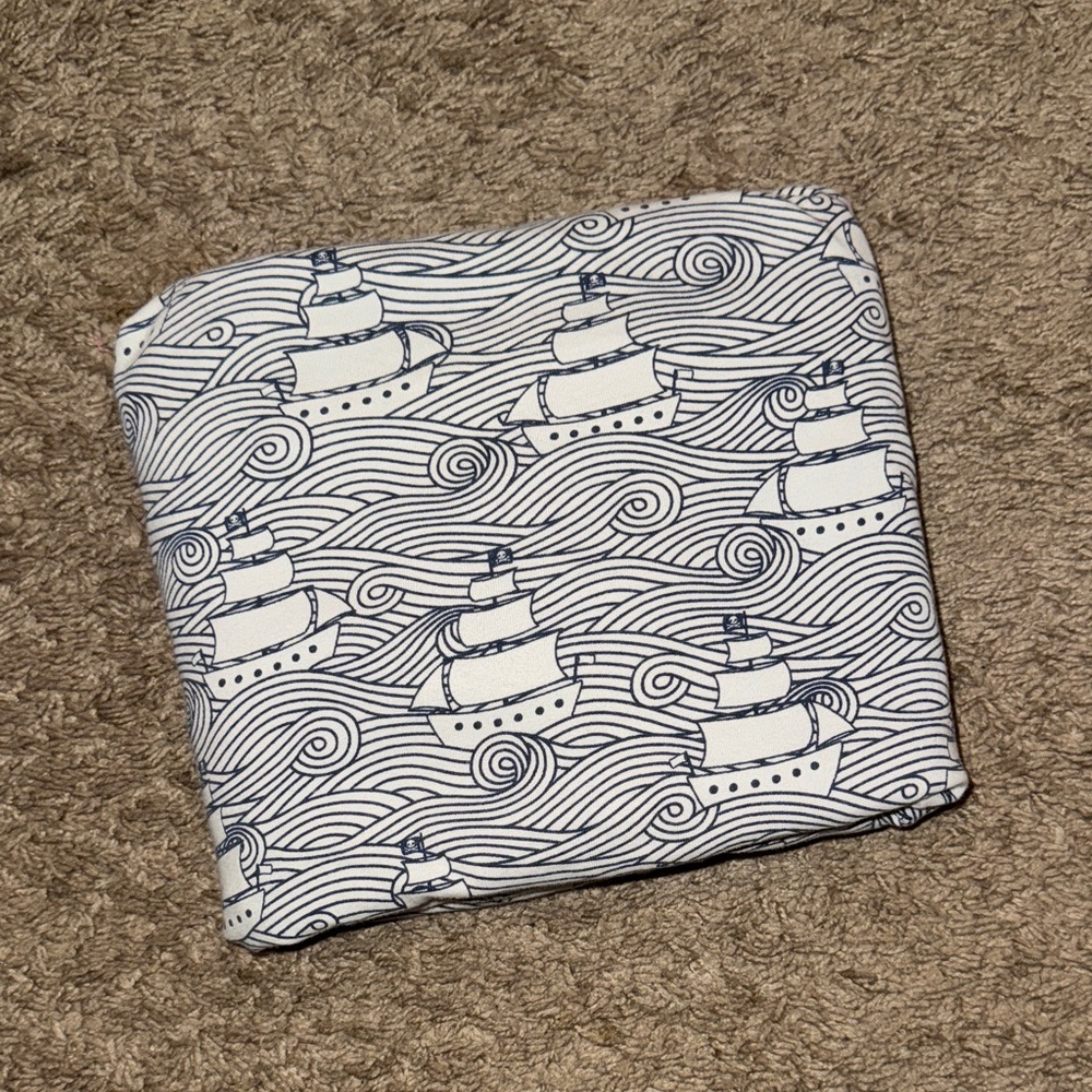 Winter Water Factory Crib Sheet - High Seas Navy